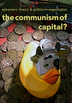 Cover with image of masked rubber duck floating on coins.